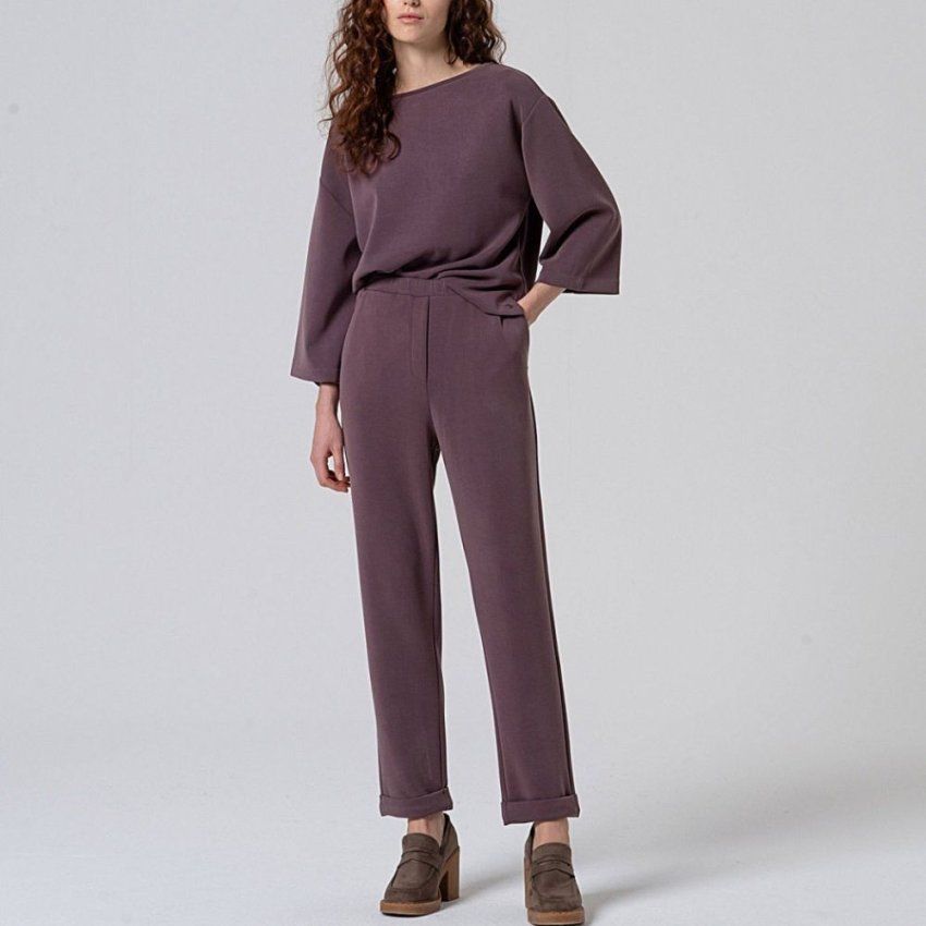 Pantalón modal berenjena claro de Surkana