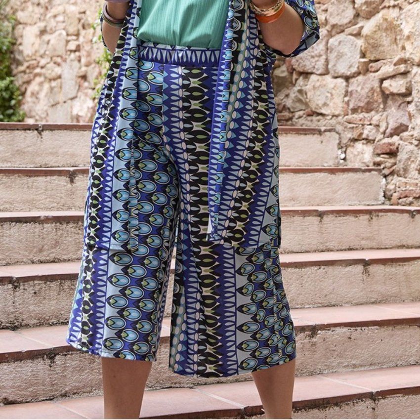 Pantalón midi estampado azteka de SPG Woman