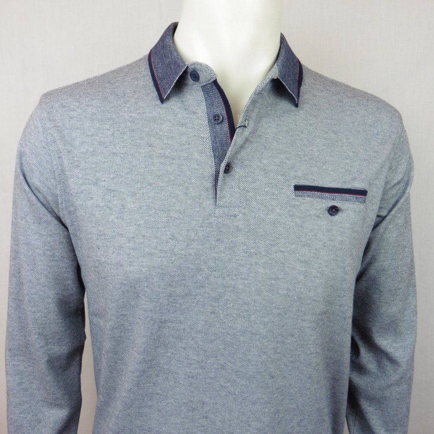 Polo falso liso azul de Dos Galgos