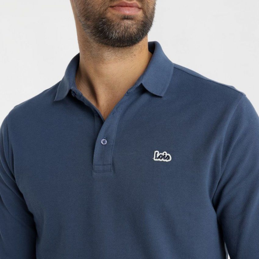 Polo azul medio de Lois