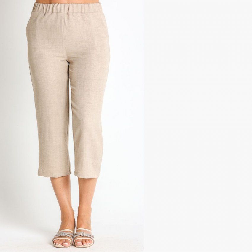 Pantalón tobillero beige de Lourdes Castillo
