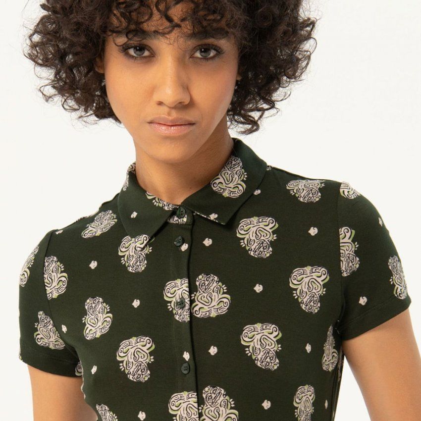Camisa manga corta verde budas de Surkana