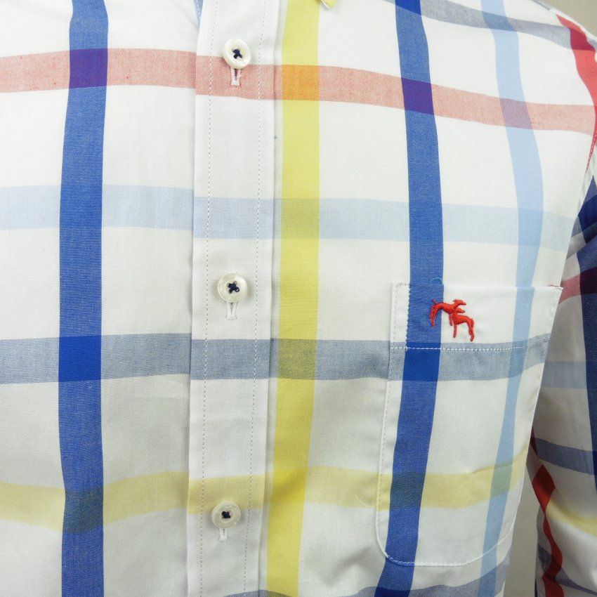 Camisa cuadros azul, rojo y amarillo de Dos Galgos