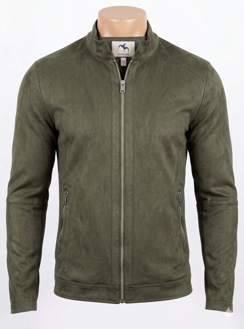 Cazadora antelina verde de Dos Galgos