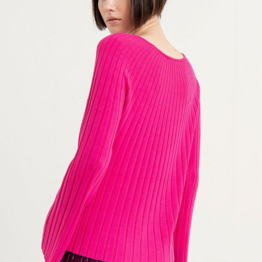 Jersey canalé fucsia de Surkana
