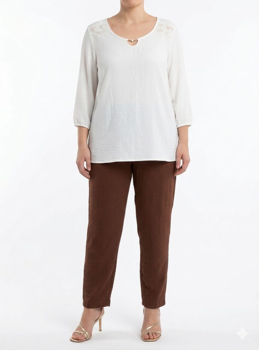 Blusa crudo de Lourdes Castillo