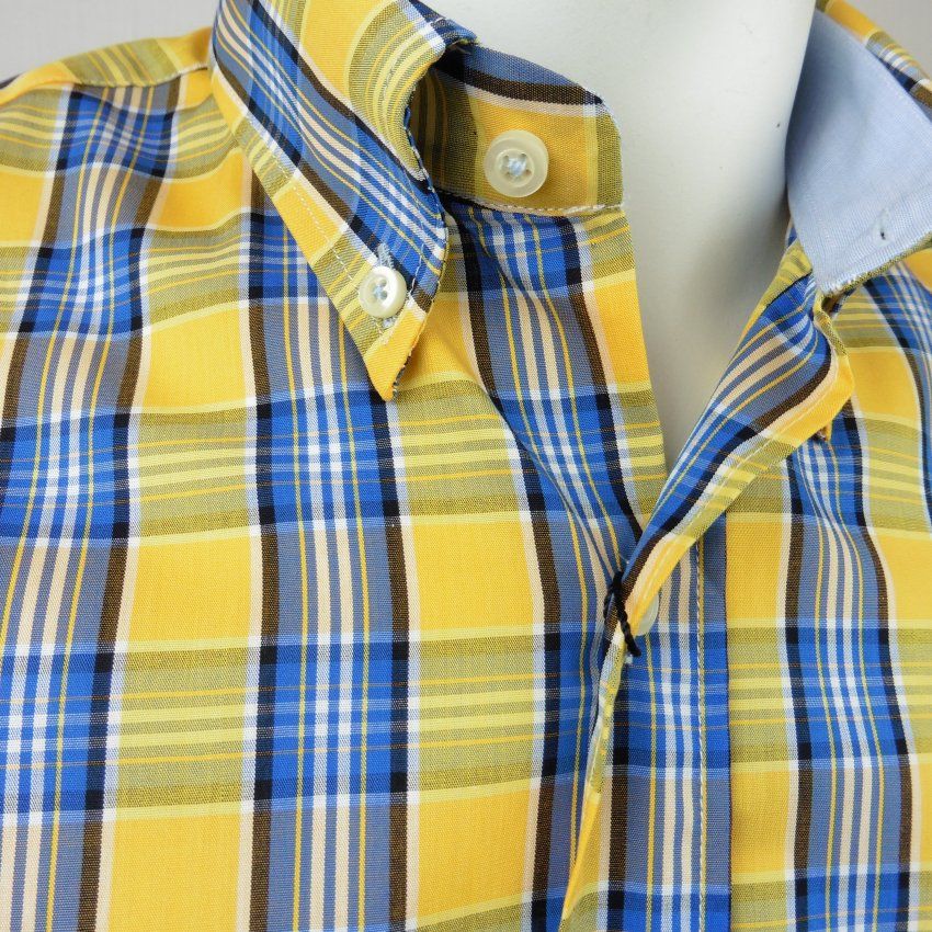 Camisa m/c cuadros ocre de VNTO