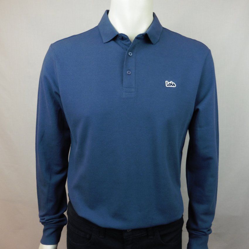 Polo azul medio de Lois