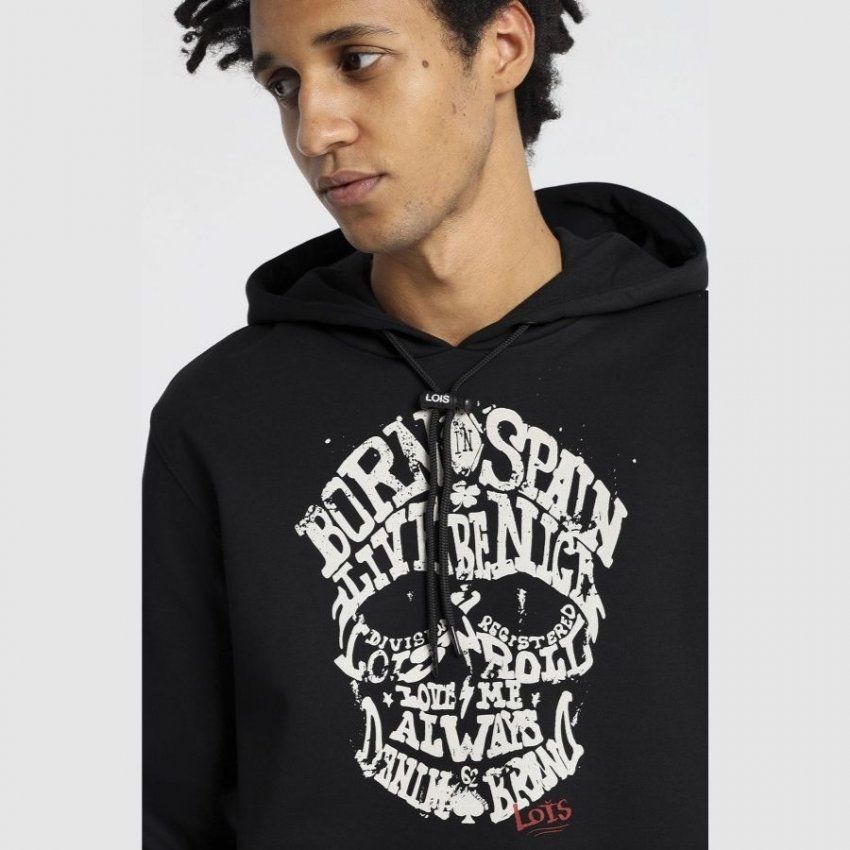 Sudadera negra calavera de Lois
