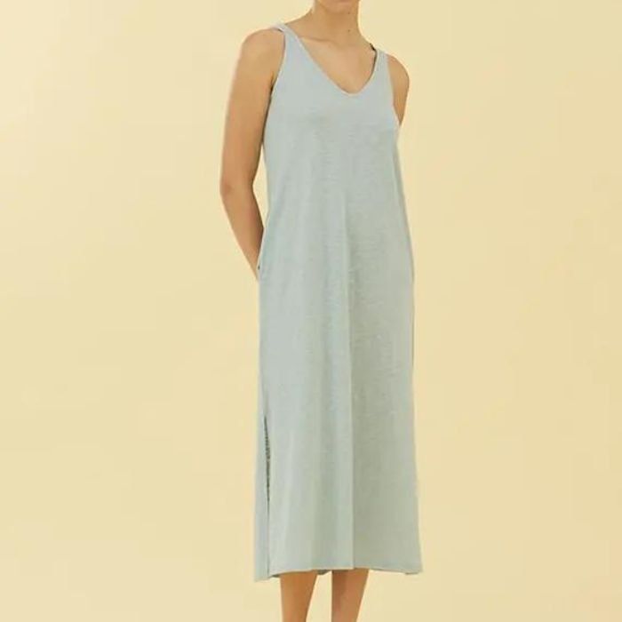 Vestido largo verde agua de WNT Collection
