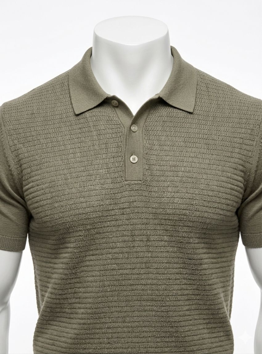 Polo punto algodón verde de Dos Galgos