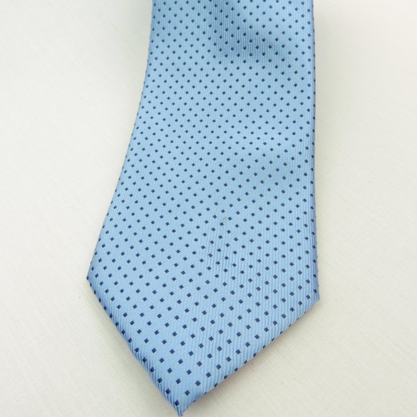 Corbata celeste con mini rombos marino de Boccola