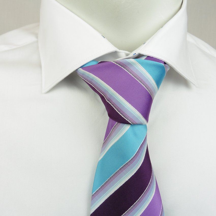 Corbata rayas lila de Boccola