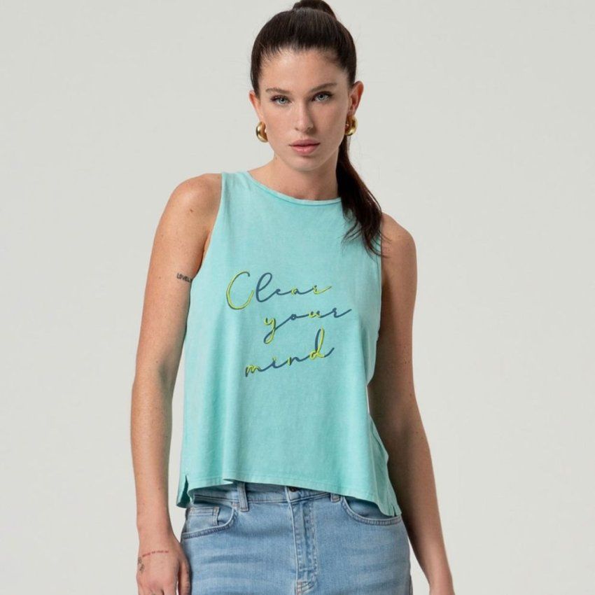 Camiseta algodón sin mangas de Surkana