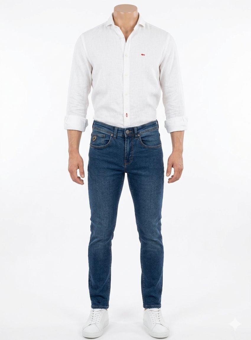 Camisa blanca lino de Dark & Fish