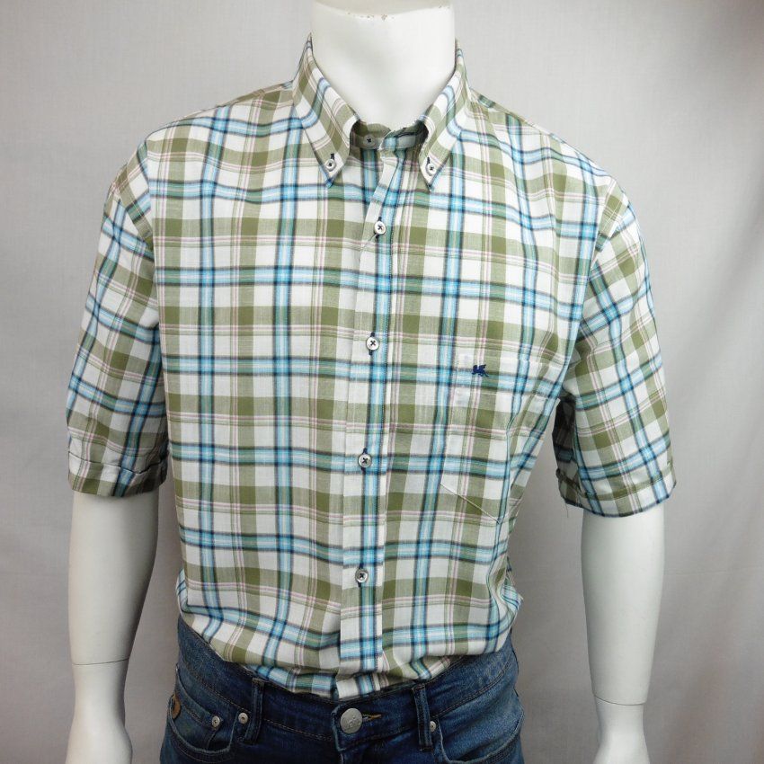 Camisa m/c cuadros verdes de VNTO