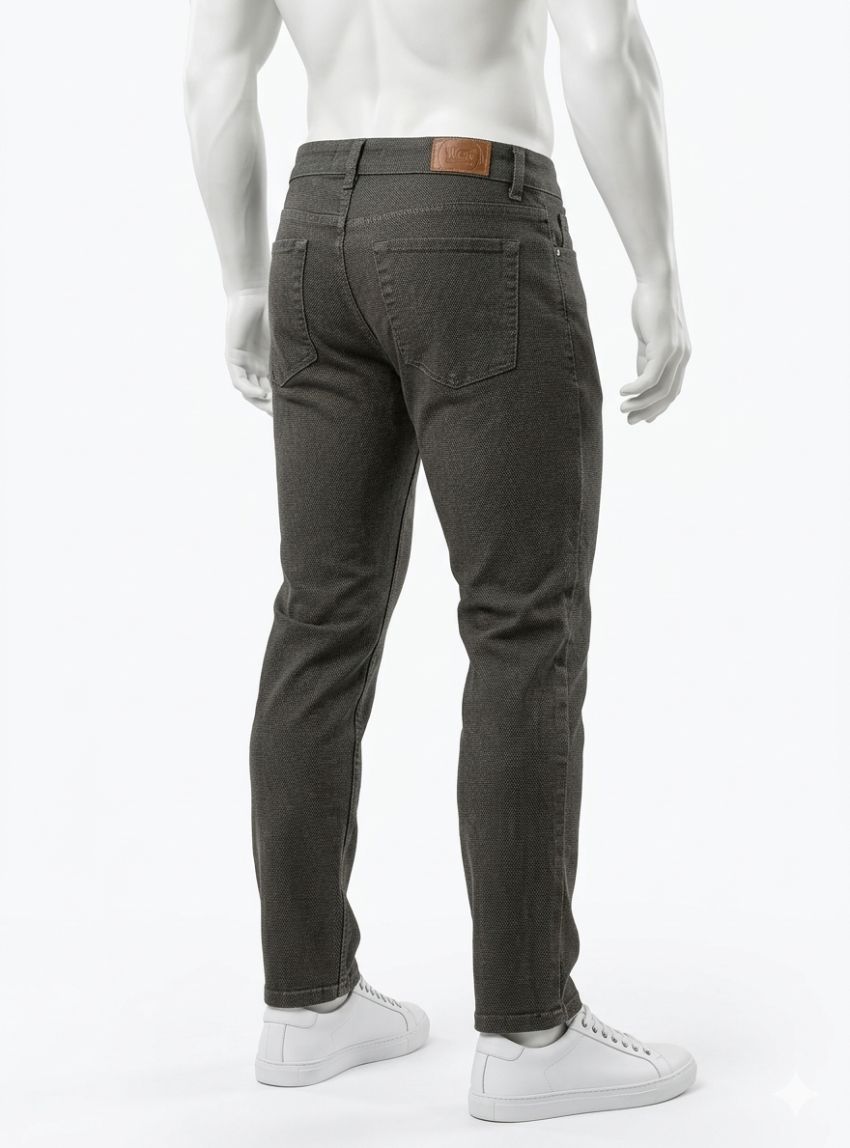 Pantalón 5 bolsillos negro dibujo de West