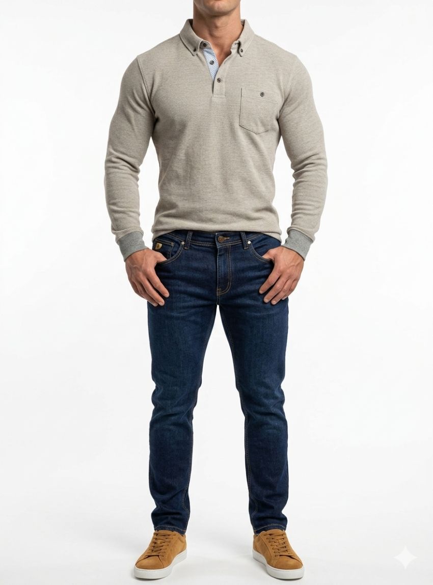 Polo gris claro vigoré de G54