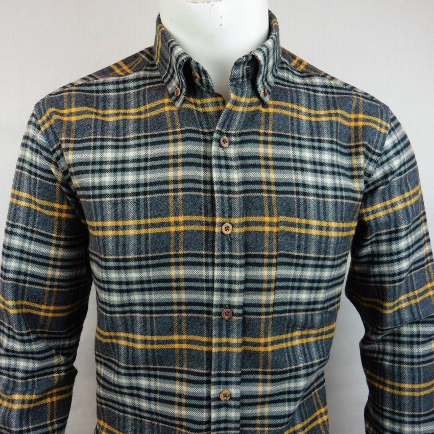 Camisa cuadros gris franela de Corsare