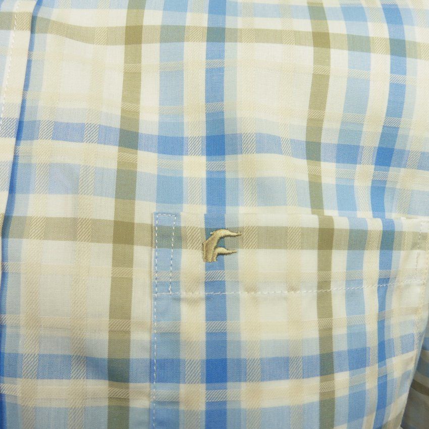 Camisa m/c cuadros azul y verde de Dos Galgos