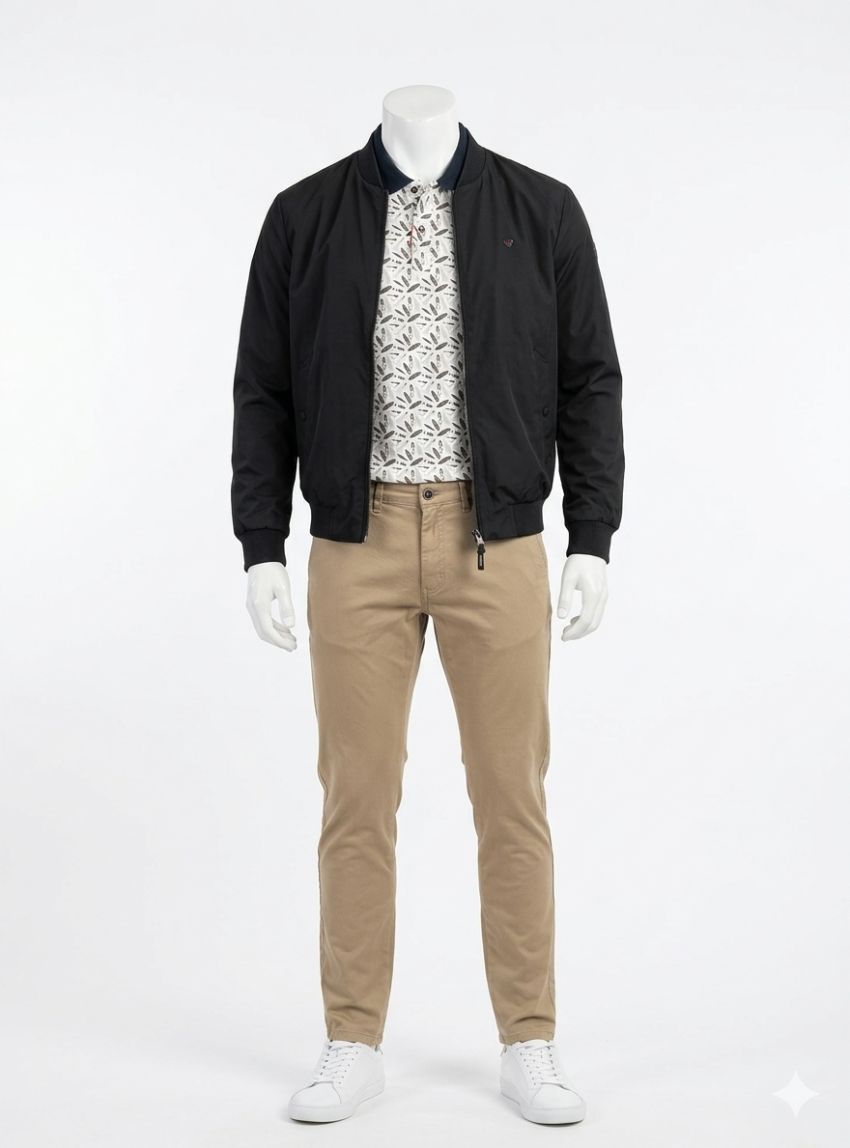 Cazadora reversible azul marino de Dos Galgos