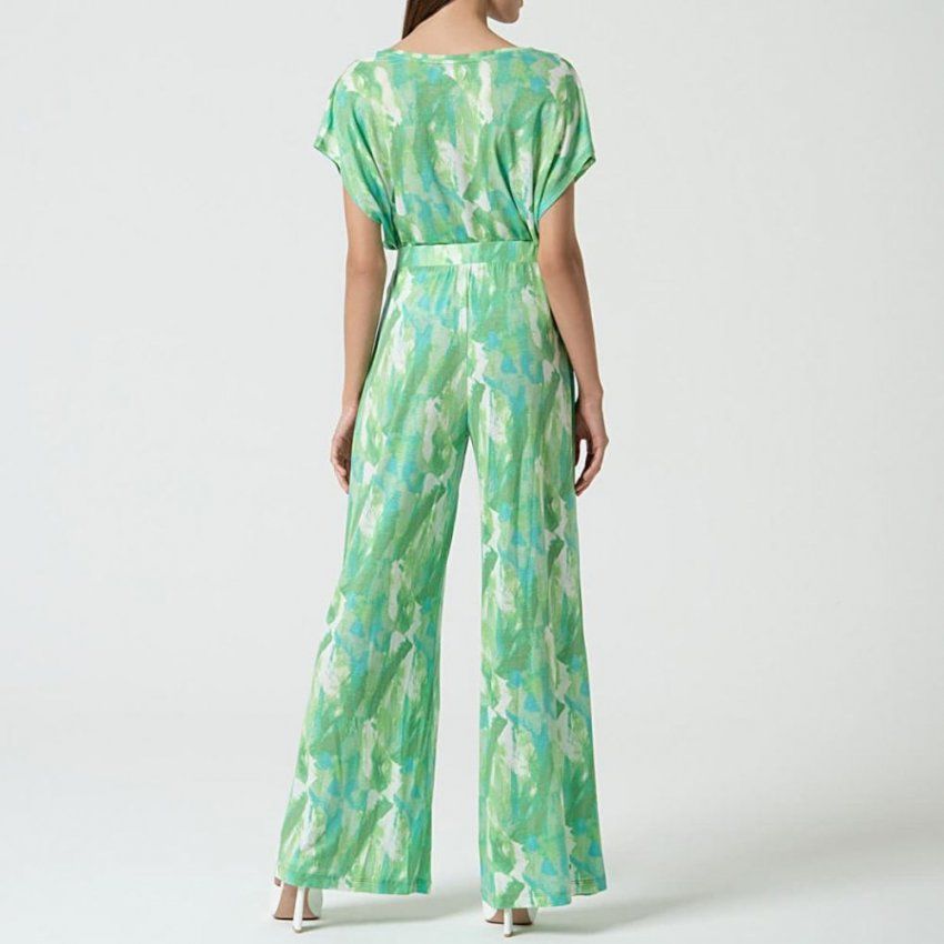 Pantalón estampado pinceladas verdes de Surkana