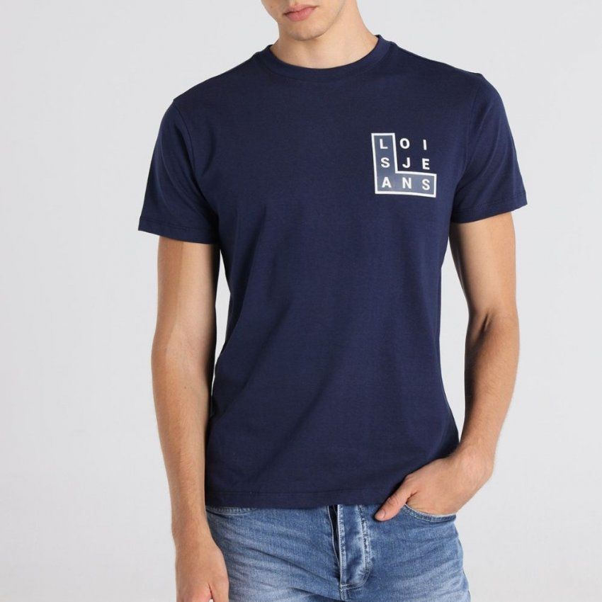Camiseta azul marino letras de Lois