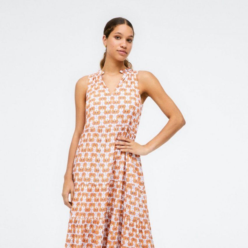 Vestido flores naranjas de Surkana