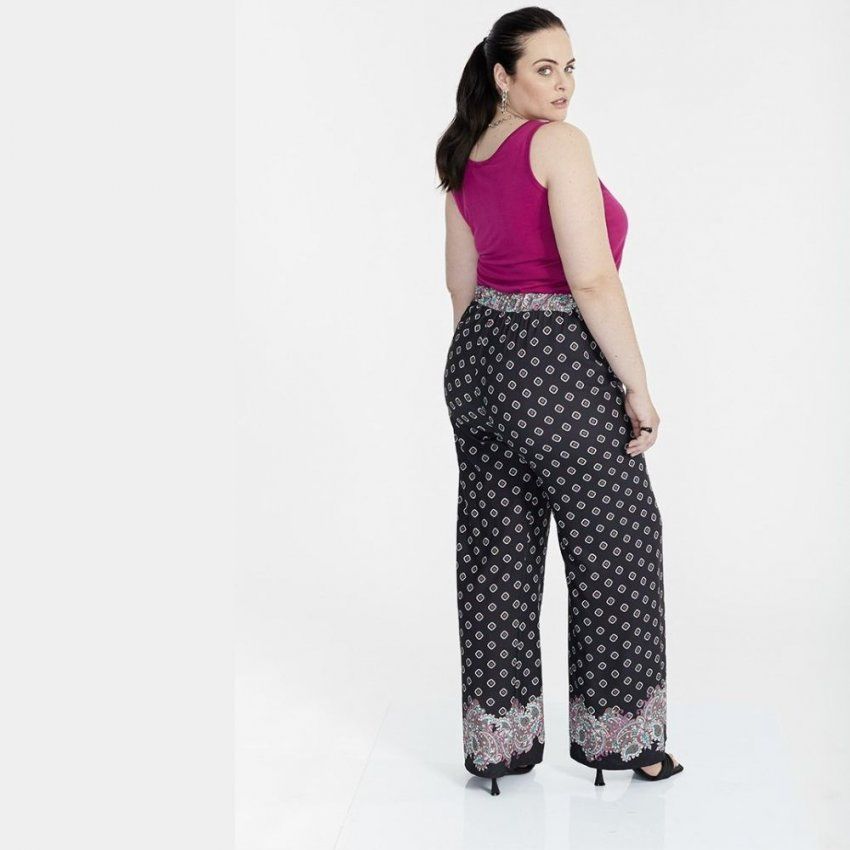 Pantalón estampado cenefa de SPG Woman