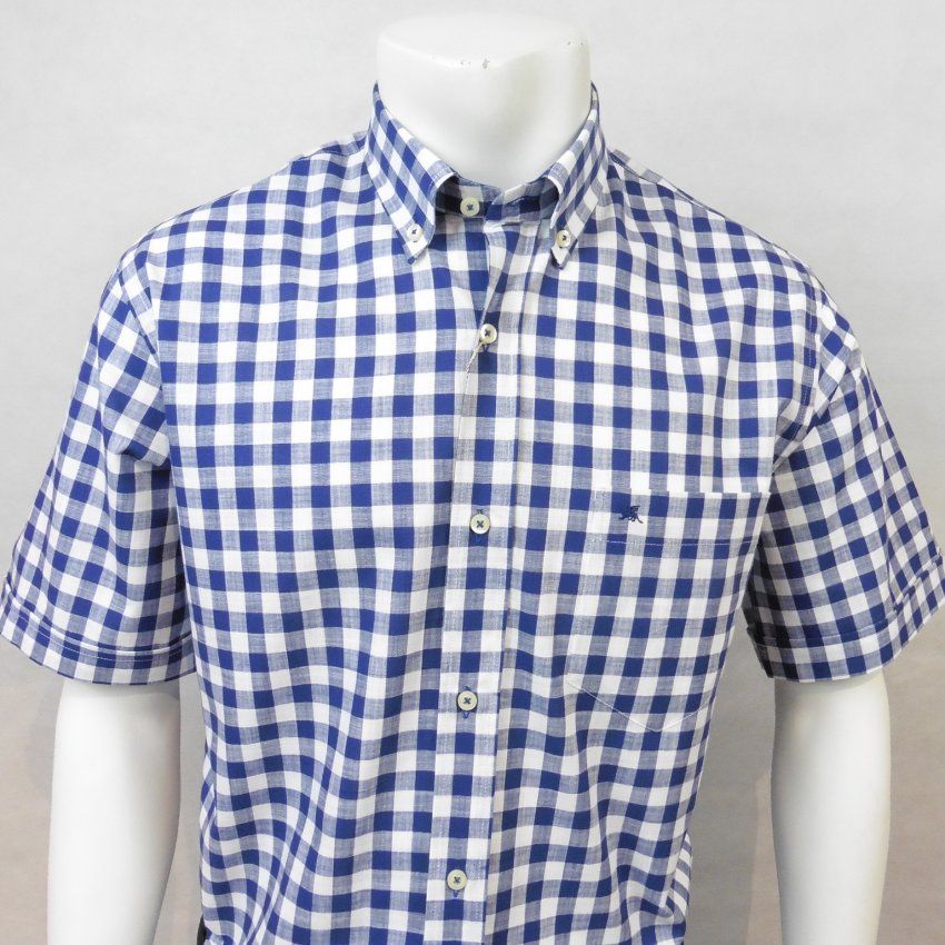 Camisa m/c cuadro mantel de VNTO