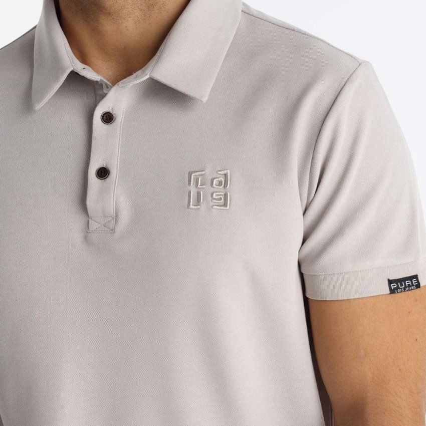 Polo piqué beige de Lois