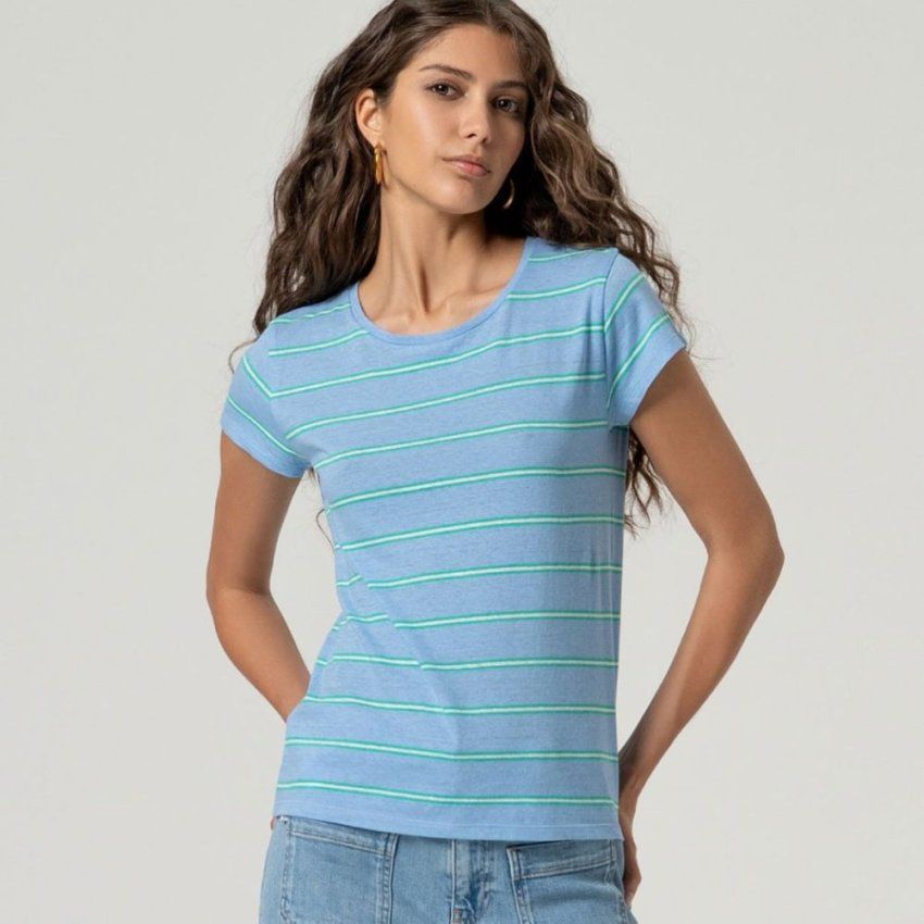 Camiseta algodón rayas de Surkana