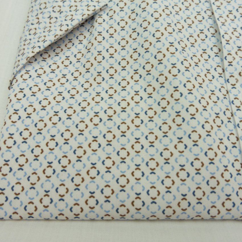 Camisa dibujo pequeño marrón y azul de Corsare