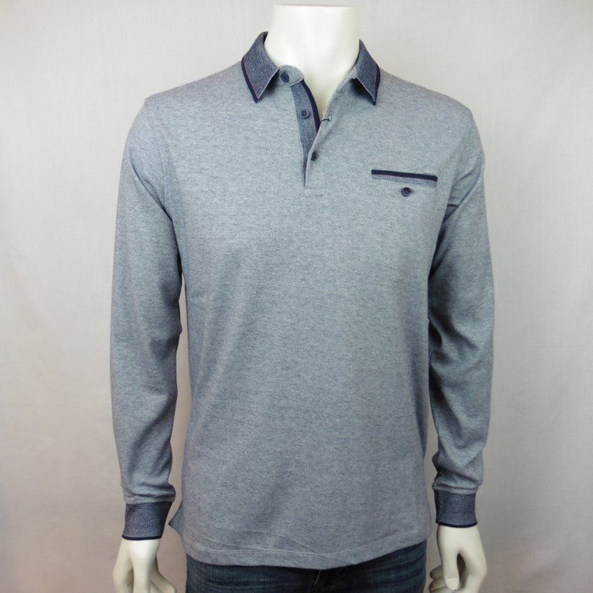 Polo falso liso azul de Dos Galgos