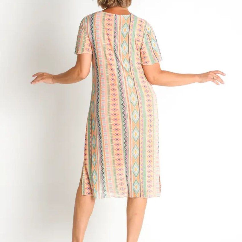 Vestido tul naranja y verde de Nayat