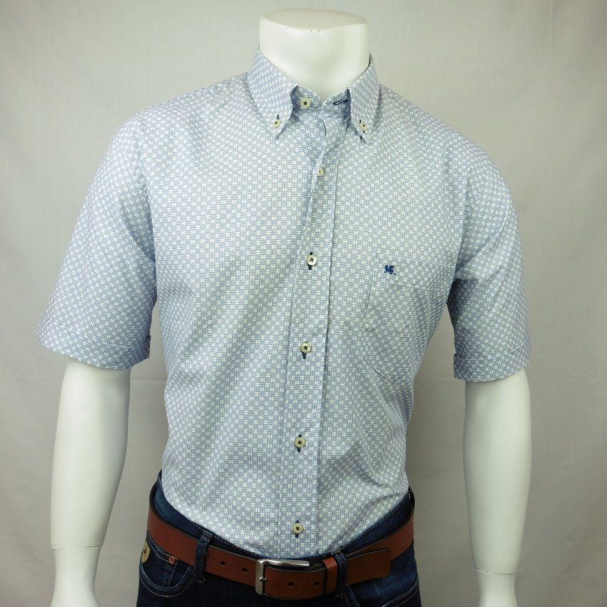 Camisa m/c cuadro puntos de VNTO