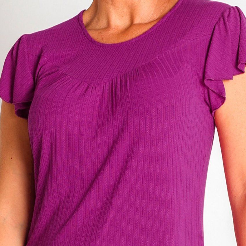 Camiseta volante buganvilla de Lourdes Castillo