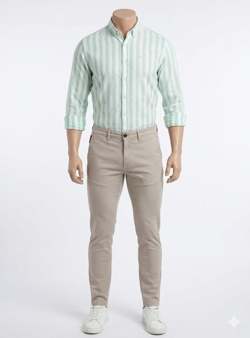 Camisa rayas verdes de Yellow Skin