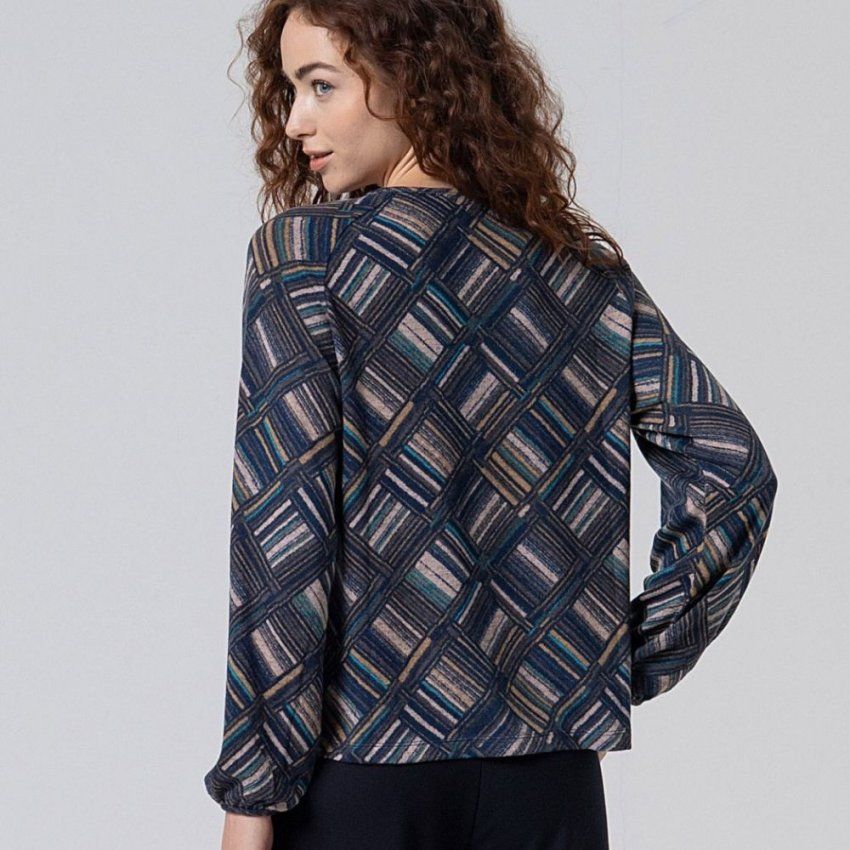 Camiseta punto cálido estampado cuadros de Surkana