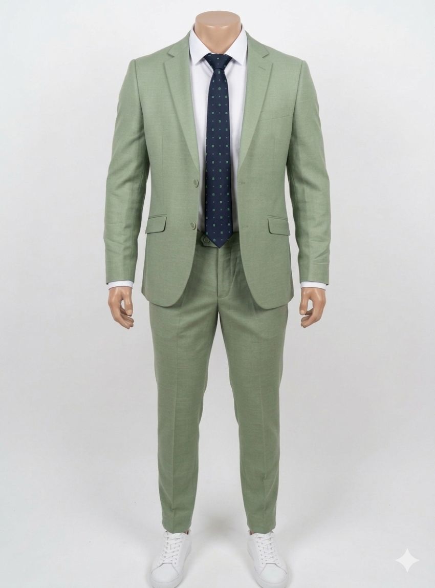 Traje verde jaspe de Alexander & Co.
