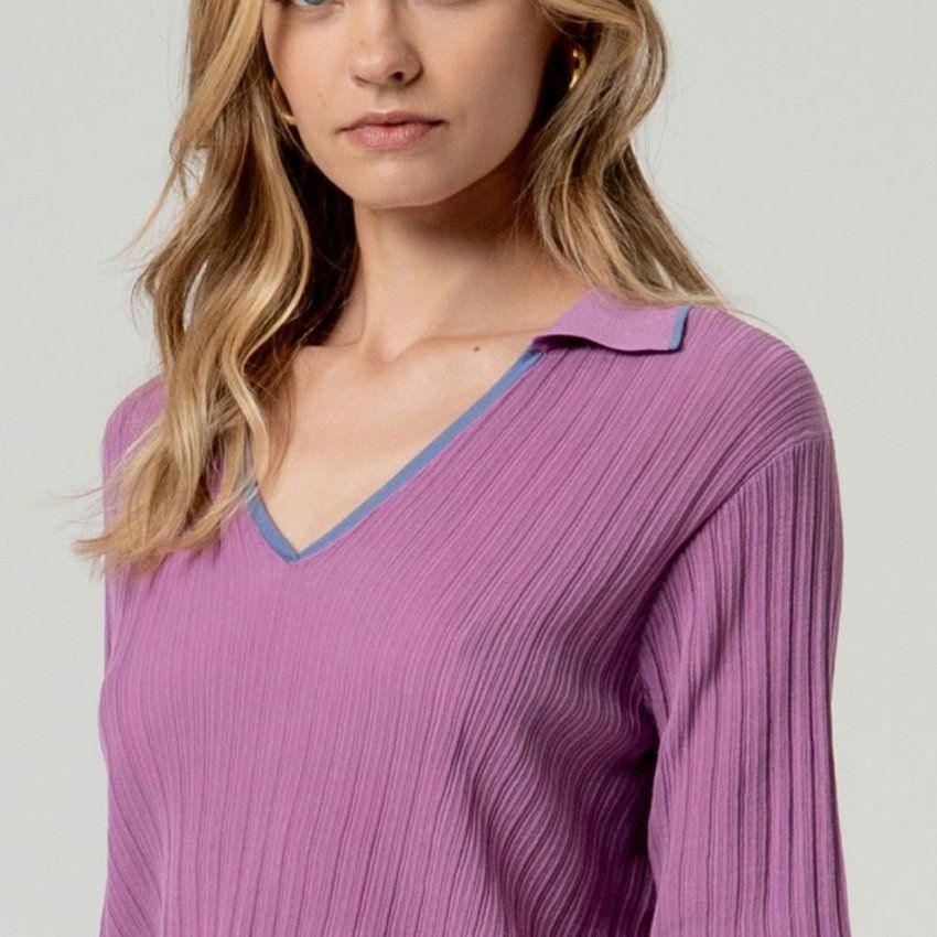 Jersey polo canalé de Surkana