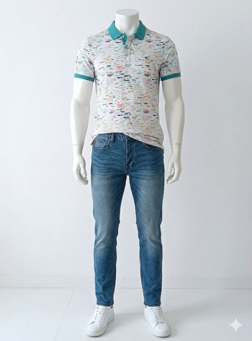 Polo camuflaje multi color de Tomé