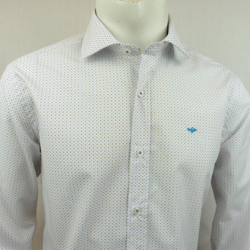 Camisa aros azul marron de Corsare