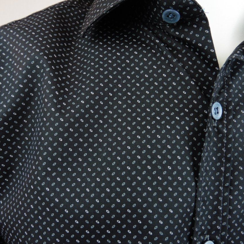 Camisa negra mini dibujo gris de Corsare
