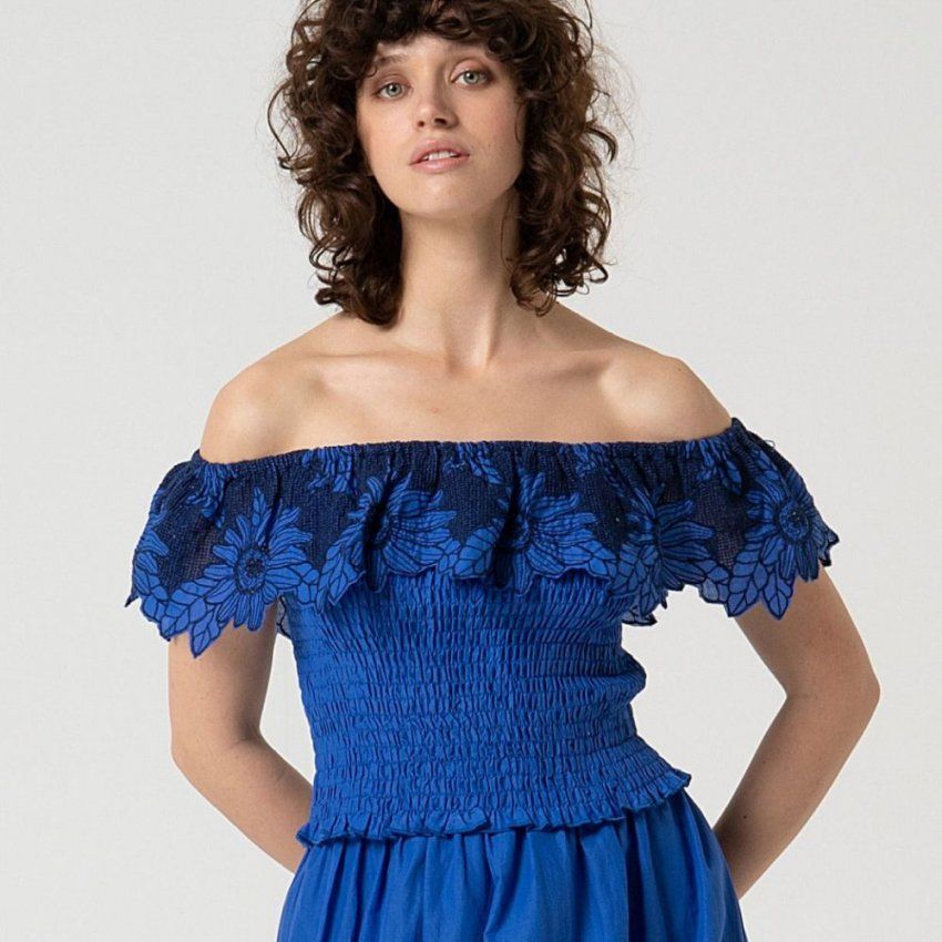 Top gomas azul tinta de Surkana