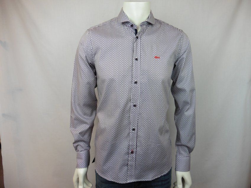 Camisa marrón estampado blanco de Dark & Fish