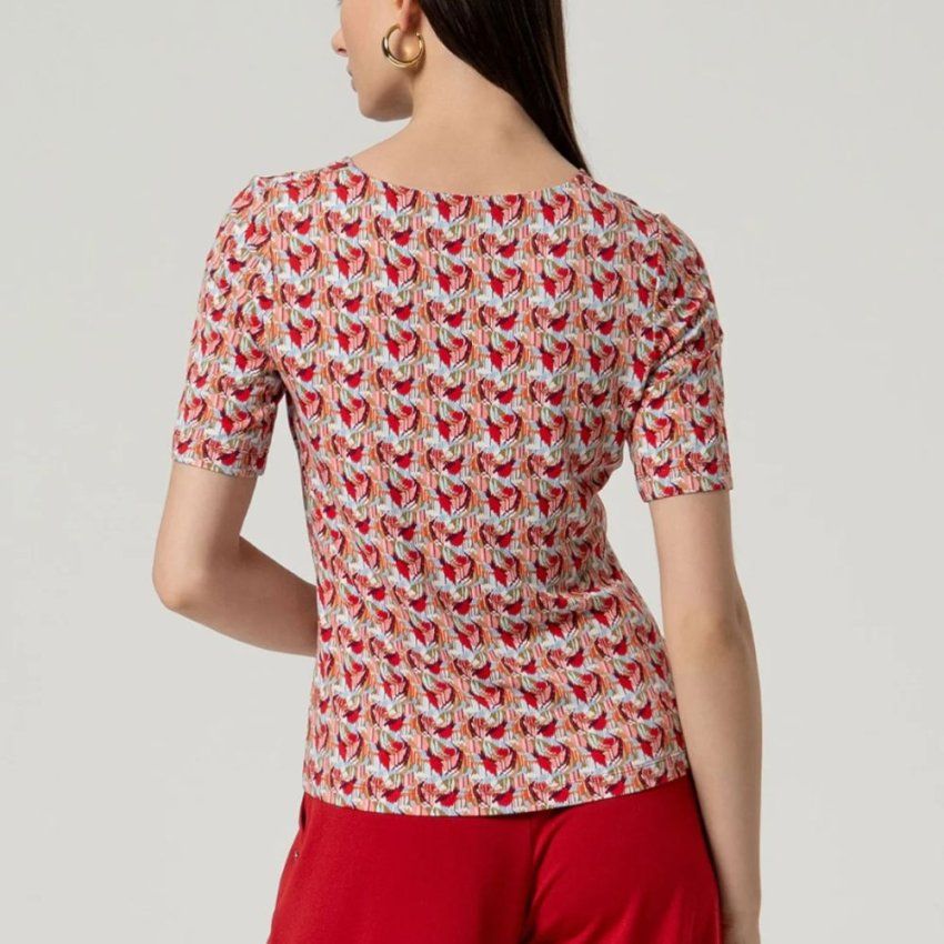 Camiseta estampado rojo de Surkana