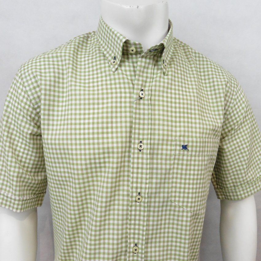 Camisa m/c cuadros verde de VNTO