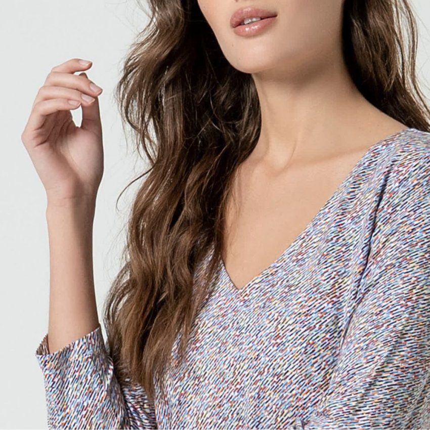 Camiseta rayotes manga codo de Surkana