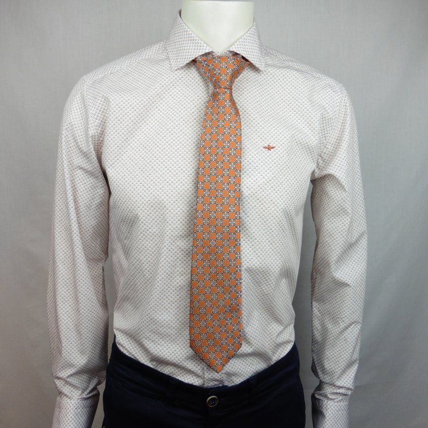 Camisa mini cuadros naranjas de Corsare